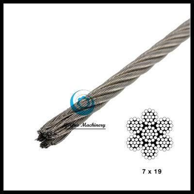 304 Type Stainless Steel 7*19 Aircraft Cable for Sale