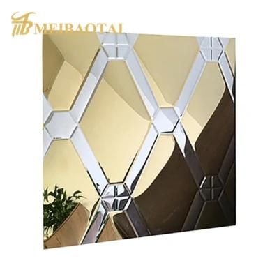 Supplier Counter Wall Ceiling Decorative Plate Double Colour Design Sheets 1219*2438mm 0.65mm 201 Stainless Steel Sheet