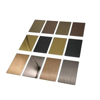 Mill Edge Antique Brass Titanium Polished Ba 1220X2440mm Inox Sheet