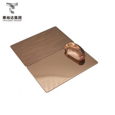 Taiyuda2 Hot Selling Group 800 mm Color-2b Ba Vibration Rose Decoration 4X8 Inox Austenitic Stainless Steel Sheet