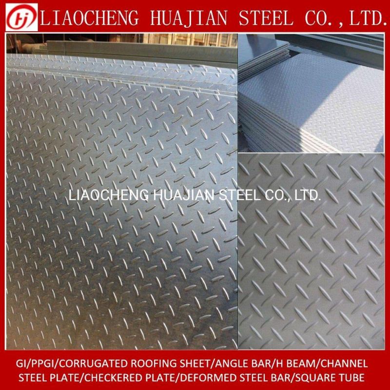 Chinese Factory Checker Plate Chequer Plate Anti-Slip Steel Plate