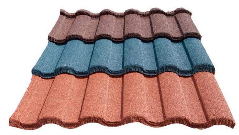 Building Decorative Classic Bond Type Stone Coated Metal Villa Roof Tile