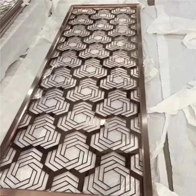 Stainless Steel Sheet Antique Leather Room Divider