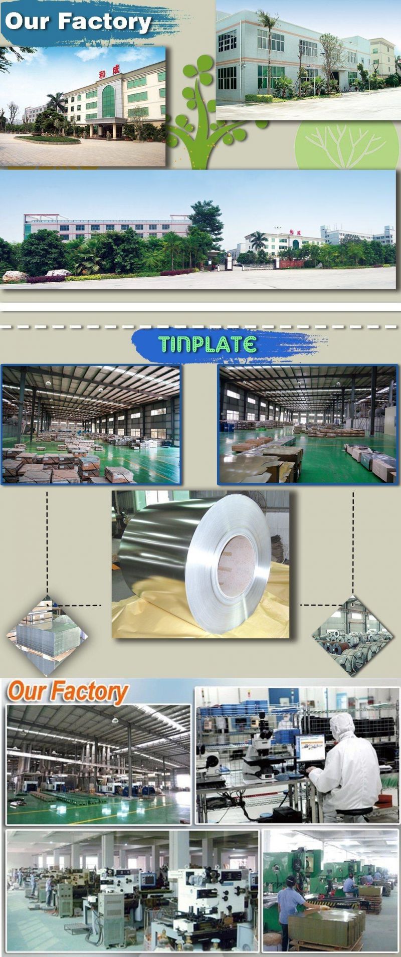 T4 5.6/2.8 Tin Coating Tin Plate/Electrolytic Tinplate /ETP