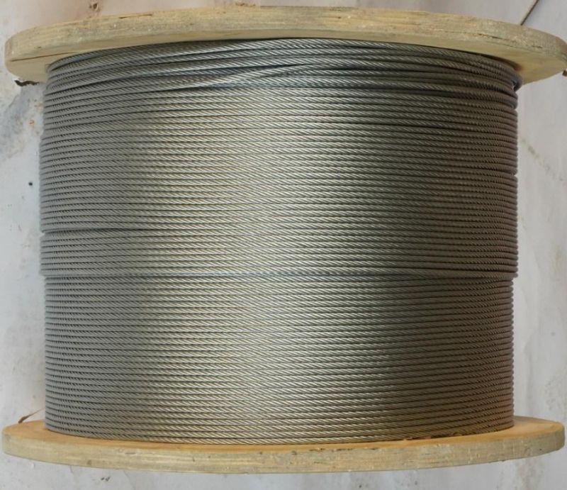 7*7 6*7+FC 6*19+FC 6X19+PP Hot DIP/Electro-Galvanizing Multi Stranded Zince Coated Steel Wire Rope Cable Rope