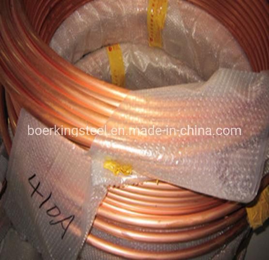 AC Capillary Fin Copper Tube / Pipe /Tubing Coil for Refrigeration