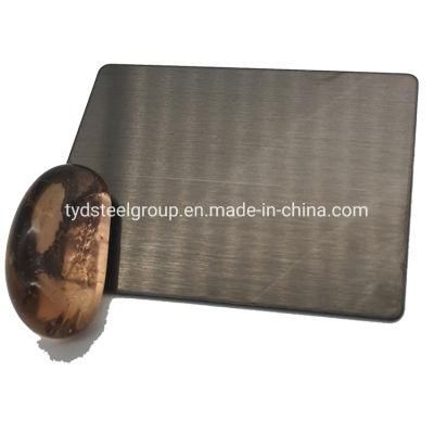 Hot Sell 201 Super Black Color Coating Satin Finished 1219X3048mm Austenitic Stainless Steel Plate