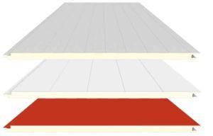 Galvanized Steel Sheet Building PU Paneles Sandwich for Pared Exterior, Techo, Panel De Pared, Techo