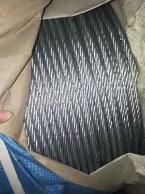 6*19+Iws Braided Ungalvanized Steel Cable Galvanized Steel Wire Rope
