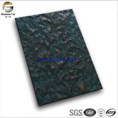 Ef342 Original Factory Sample Free Ceiling Panel SUS304 ASTM PVD Coating Colorful Stamped Stainless Steel Decorative Sheets