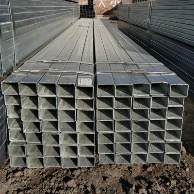 Hollow Tubular 25*50mm Galvanized Welded Tube/ Galvanized Steel Square Tubes Rectangular Steel Pipe