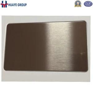 Brown Gold Titanium Plating Stainless Steel Sheet Brush/ Hairline/ Mirror /Sand Blasting/ Vibration Finished