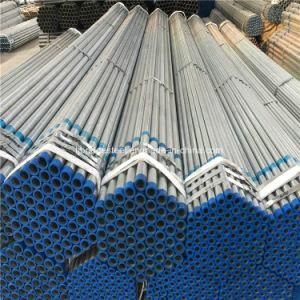 Pre-Galvanized Round Steel Pipe Smooth Surface Zinc Coating 60GSM