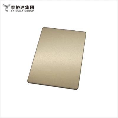 New Design Ti-Gold PVD Coating SUS 304 316 316L 410 430 201 2b Ba Vibration Decoration 4X8 Inox Austenitic Stainless Steel Sheet