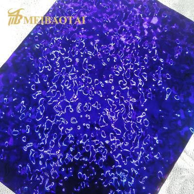 Stamped Mirror Finished PVD Blue Coated Stainless Steel Sheets for Foshan Export