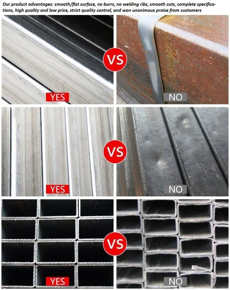 ERW Steel Square Tubing Zinc Coated Galvanized Steel Pipe