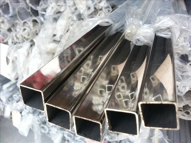 Mirror 304 Stainless Steel Pipe Rose Gold Piping Stainless Steel Rectangular Tube Gold Colored Stainless Steel Pipe