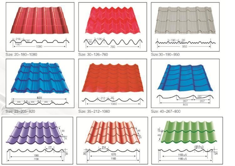 PPGI Prepainted Galvanized Steel Coil Long Span Color Coated Corrugated Roofing Board