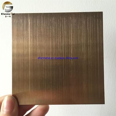 Ef102 Original Factory Sample Free Wall Clading Ceiling 304 Rose Gold Hairline Brushed Stainless Steel Sheets