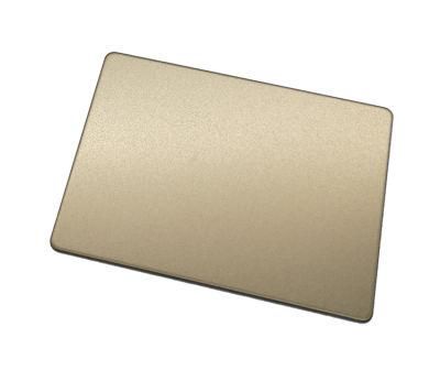 Finely Processed Champagne Gold PVD Titanium Slit Edge Bead Blast Decorative Plate Stainless Steel Sheet