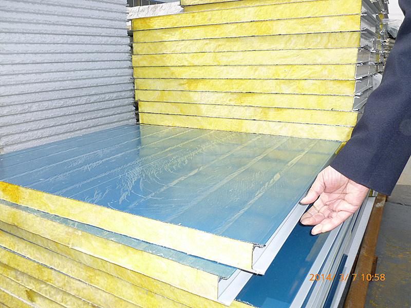 Color Coated Sandwich Panlegalvanized Steel Glass Wool Panel (KXD-GS01)