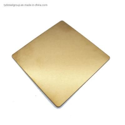 Taiyuda2 500 to 800mm Vibration Gold Color Coatingba Vibration Decoration 4X8 Inox Austenitic Stainless Steel Sheet