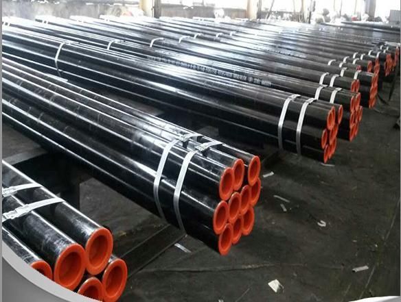Standard Length Manufacturer Black Carbon ERW Steel Pipe