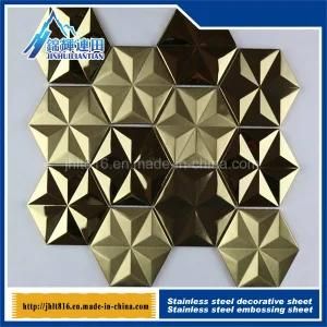 Stainless Steel Tiles Titanium Hexagonal Diamond Trim Panels