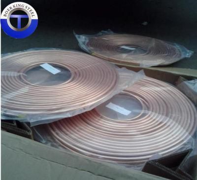 AC Capillary Fin Copper Tube / Pipe /Tubing Coil for Refrigeration