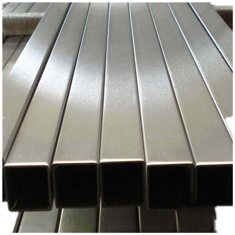 ASTM JIS Polished Brushed Stainless Steel Square Pipes 201 304 304L 309S 310S 316 316L 316ti 317L 321 904L S32205 Seamless Stainless Steel Square Pipe