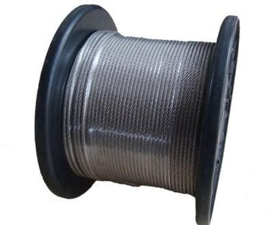 Ss 316 1X19 Stainless Steel Wire Rope Diameter 12mm for Automobile Lifting