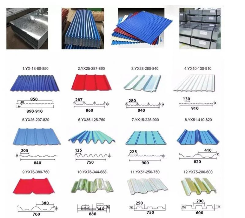 Galvanized Galvalume Calamine Cheap Gi Gl Corrugated Steel Roofing Roof Sheet Manufactures