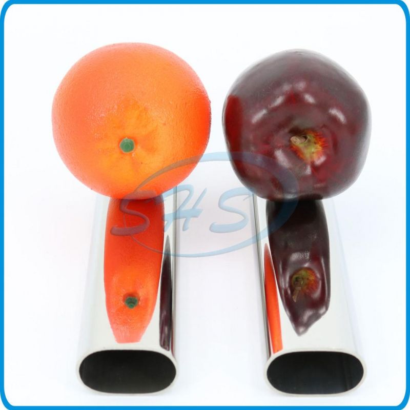 Stainless Steel Flat Sided Oval Pipes (Tubes) in Mirror Finish for Furniture
