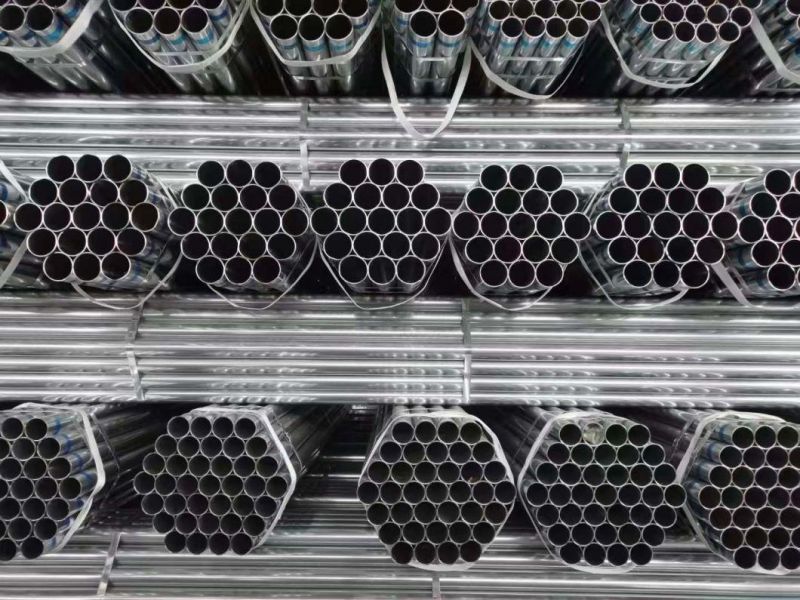 Building Material Carbon ERW Steel Pipe Hollow Section Galvanized Welded Seamless Round Tube Pipe for Scaffolding