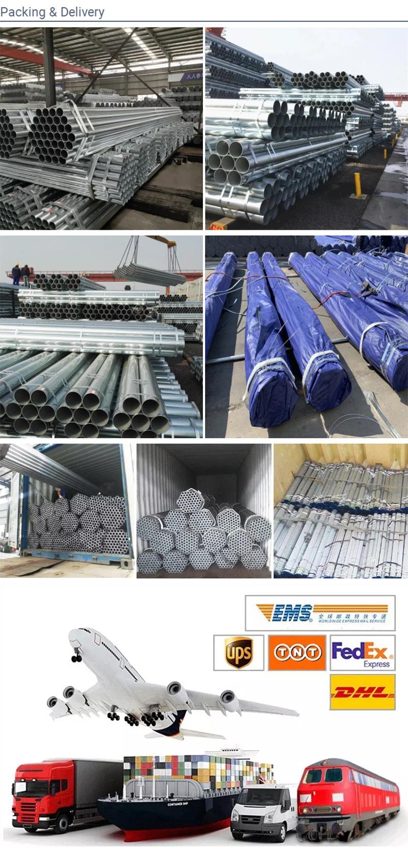 Round Hot DIP Galvanized Steel Pipe Tube Large Stock Q235/S185/Ss300