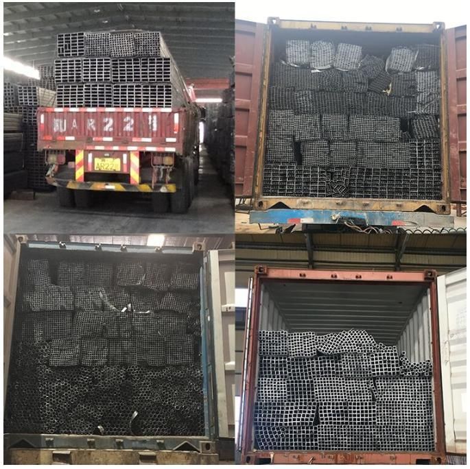 S355/Q355b Black Carbon Steel Square Rectangular Steel Pipes Price