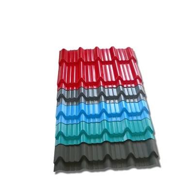 Red Color Prepainted Corrugated Steel Roofing Sheet ASTM Color Coated Steel Roofing Sheet for Building Materials