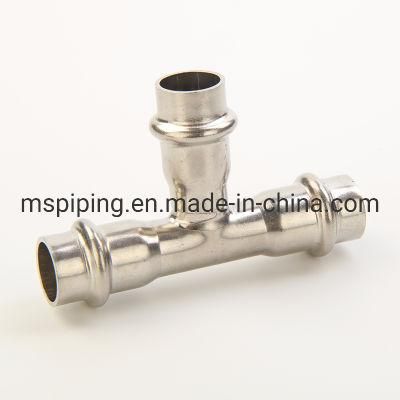 V Type Press Stainless Steel Fitting-Tee