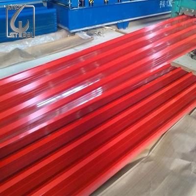 Color Coated Steel Corrugated Iron Sheet Steel Roofing Sheet Red Color Tiles