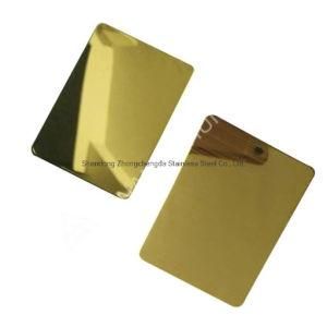 Factory Wholesale 201 304 316 430 Gold Mirror Stainless Steel Sheet