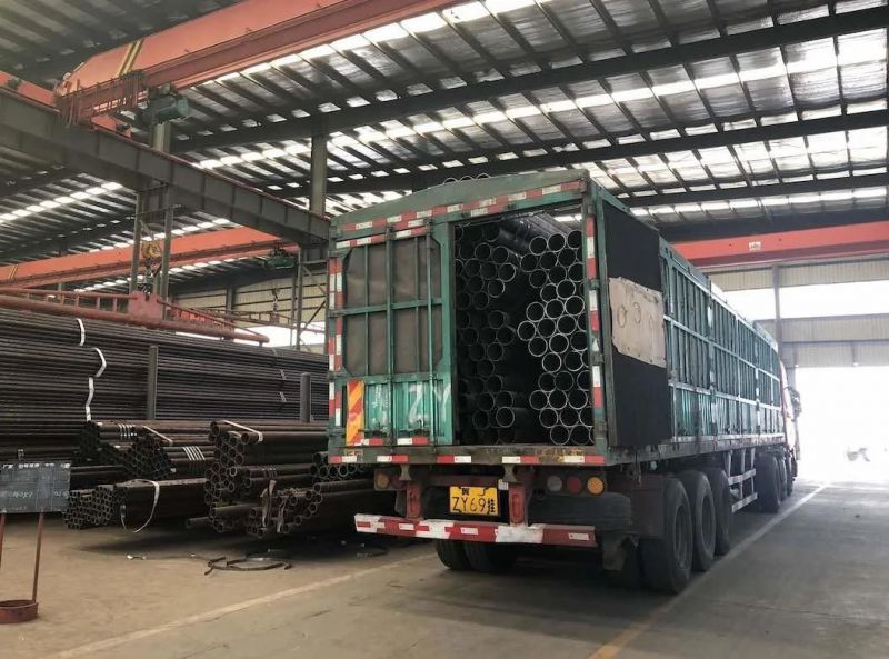 ASTM A53 Schedule 40 Carbon Seamless Steel Pipe with Black Painting Hot Rolled Steel Pipe Price