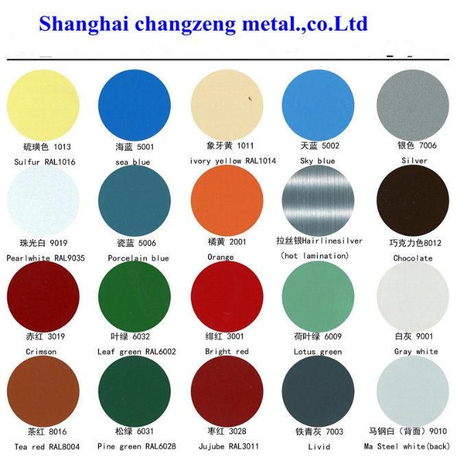0.3*1250mm Ral 3019 Ral 3020 PPGI Color Steel Coil for The Material to Made Roofing