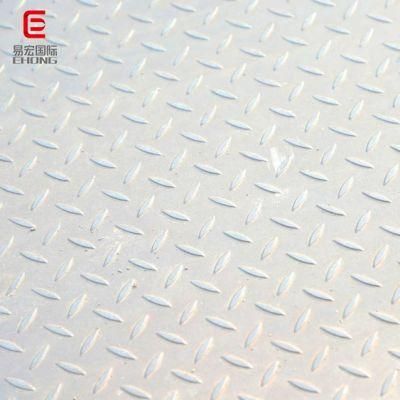 Ss400 Q235B Q345 Building Material Galvanized Galvalume Roofing Materials Antilip Metal Chequered Sheets Black Checkered Steel Plate for Floor