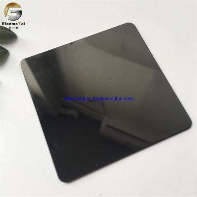 Ef065 Original Factory Hotel Decoration Wall Panel Clading 304 4*8 Black Mirror Shiny Stainless Steel Sheets