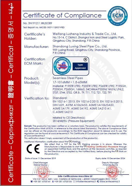 Seamless Steel Pipe Bends as Per ASME B31.1 ASME SA-192 Pfi Es -24