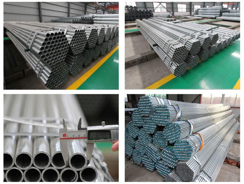 ASTM A53 Manufacturer Building Material ERW Welded Carbon Mild Round Hot Dipped Galvanized Steel Pipe