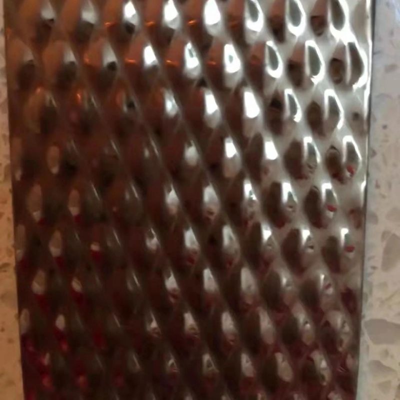 Stainless Steel Checkered Sheet Lentil Flower Stainless Steel Plate for Decoration