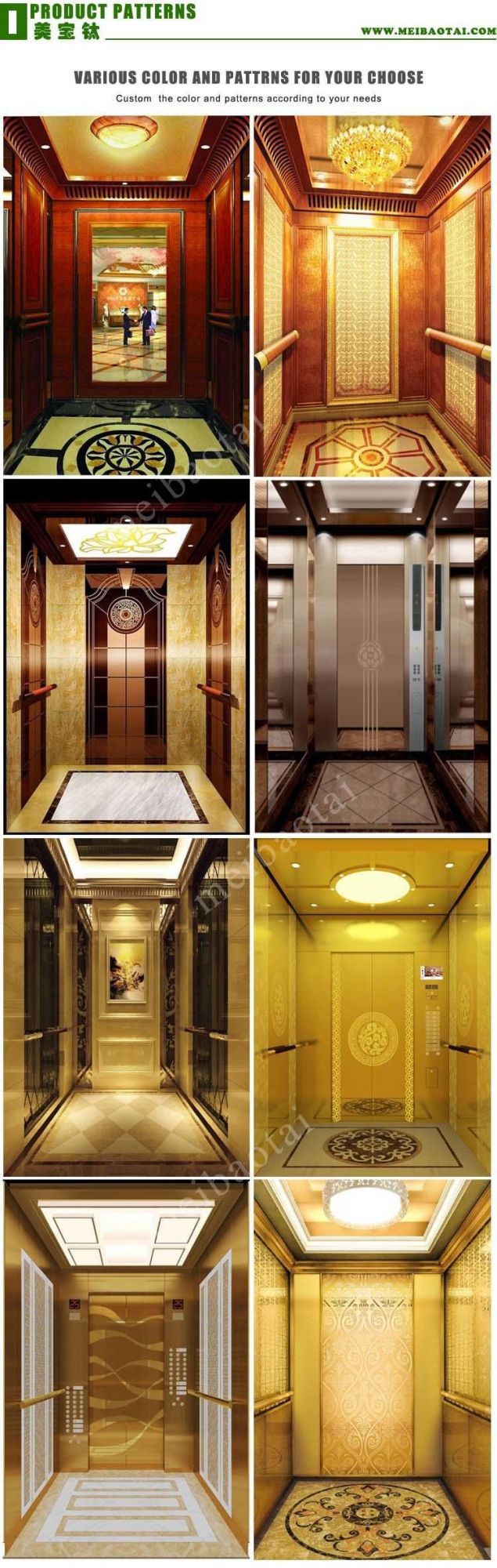 Hairline Finishing Sheet Etching Gold Color Stainless Steel Sheet for Elevator Door