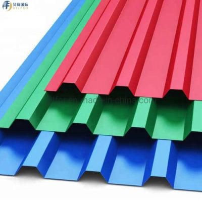 Width 600mm-1050mm PPGI/PPGL Corrugated Steel Wall and Roofing Sheet for Steel Structure Buildings