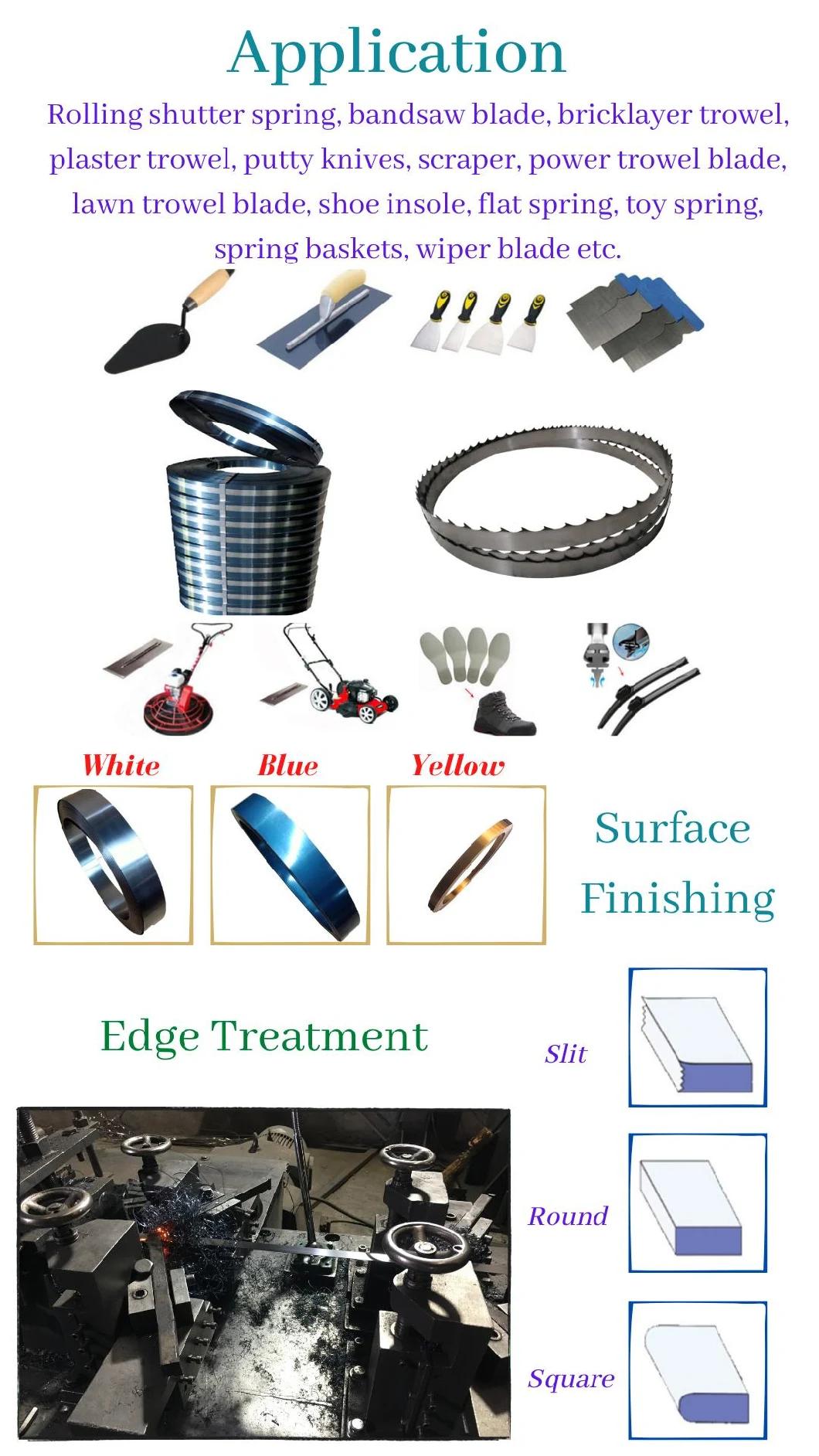 SAE 1074 Blue Tempered Steel Coils Rolling Door Spring Steel